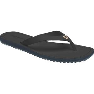 True Religion Women’s Flip Flop Sandals – Lightweight Rubber Sole with Iconic Logo Detail(Black)