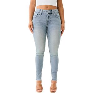 True Religion Women’s Jennie Mid Rise Curvy Fit Skinny Ankle Jean – Skinny Jeans for Women, Comfortable & Trendy(Peak Spot)