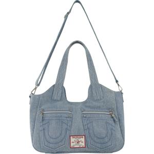 True Religion womens True Religion Women’s Satchel Bag, Crossbody Purse Handbag With Horseshoe Logo Stitching(Denim)