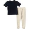 True Religion Boys Fashion for the Sense Short Sleeve Tee and Jogger Set 523595BK(Black/Beige)