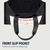 True Religion Large Tote Bag, Canvas Travel Carryall Shoulder Handbag(Black)