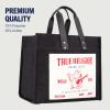 True Religion Large Tote Bag, Canvas Travel Carryall Shoulder Handbag(Black)