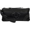 True Religion Women’s Bombe Horseshoe Wristlet Wallet with Zip Closure, Black