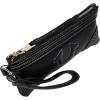True Religion Women’s Bombe Horseshoe Wristlet Wallet with Zip Closure, Black