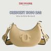 True Religion Women’s Shoulder Bag Purse, Crescent Hobo Handbag with Adjustable Removable Strap and Horseshoe Logo(Camel)