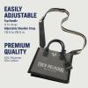 True Religion Women’s Tote Bag, Medium Travel Purse Handbag with Adjustable Shoulder Strap and Horseshoe Logo(Light Grey)