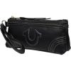True Religion Women’s Bombe Horseshoe Wristlet Wallet with Zip Closure, Black