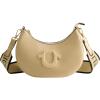 True Religion Women’s Shoulder Bag Purse, Crescent Hobo Handbag with Adjustable Removable Strap and Horseshoe Logo(Camel)