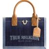 True Religion Women’s Tote Bag, Medium Travel Purse Handbag with Adjustable Shoulder Strap and Horseshoe Logo(Denim)