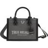 True Religion Women’s Tote Bag, Medium Travel Purse Handbag with Adjustable Shoulder Strap and Horseshoe Logo(Light Grey)