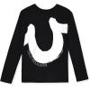 True Religion Boys Denim Set 2 Piece Boys Jeans and Long Sleeve Tee Shirt Set(Black-white)