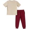 True Religion Boys Fashion for the Sense Short Sleeve Tee and Jogger Set 523595(Beige/Red)