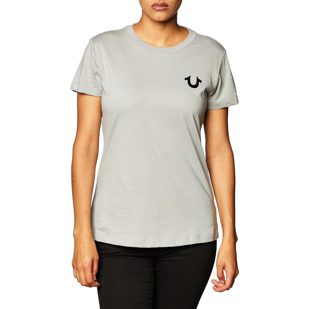 imageTrue Religion Womens Triple Threat Short Sleeve Crew Neck TeeGriffin