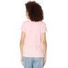 True Religion Womens Allover Buddha Slim V Tee(Impatiens Pink)