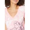 True Religion Womens Allover Buddha Slim V Tee(Impatiens Pink)