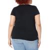 True Religion Womens Allover Buddha Slim V Tee(Jet Black)