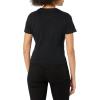 True Religion Womens Crewneck Metallic Logo Baby Tee(Jet Black)