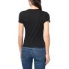 True Religion Womens Crystal Logo S/S Henlet Top(Jet Black)
