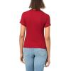 True Religion Womens Crystal Logo S/S Henlet Top(Red Dahlia)
