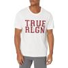 True Religion Men’s Felt Appliqued Tee(Optic White)