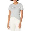 True Religion Women’s Script Tr Slim Crew Tee(Heather Grey)