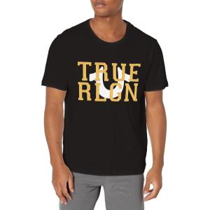 True Religion Men’s Felt Appliqued Tee(Jet Black)