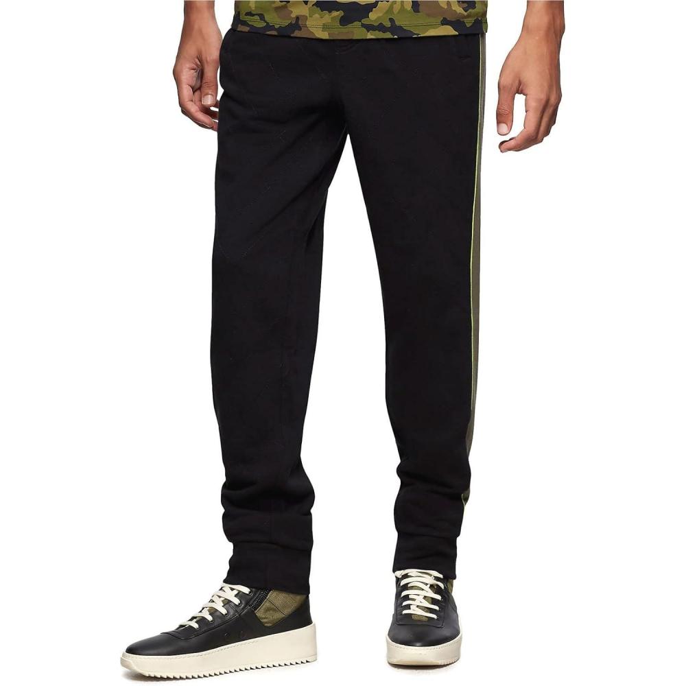 imageTrue Religion Mens Fashion Slim Leg Fit Jogger Sweat PantBlackMilitant Green