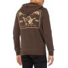 True Religion Men’s Big T Zip Up Hoodie Graphic Sweatshirt – Full Zip Hoodies for Men(Bracken)