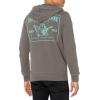 True Religion Men’s Big T Zip Up Hoodie Graphic Sweatshirt – Full Zip Hoodies for Men(Granite Grey)