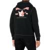True Religion Men’s Big T Zip Up Hoodie Graphic Sweatshirt – Full Zip Hoodies for Men(Jet Black)