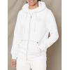 True Religion Men’s Big T Zip Up Hoodie Graphic Sweatshirt – Full Zip Hoodies for Men(Optic White/Koi)
