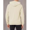 True Religion Men’s Large Branded Long Sleeve Zip Up Hoodie(Bone White)