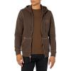 True Religion Men’s Big T Zip Up Hoodie Graphic Sweatshirt – Full Zip Hoodies for Men(Bracken)