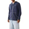 True Religion Men’s Big T Zip Up Hoodie Graphic Sweatshirt – Full Zip Hoodies for Men(Dress Blue)