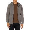 True Religion Men’s Big T Zip Up Hoodie Graphic Sweatshirt – Full Zip Hoodies for Men(Granite Grey)