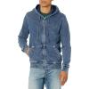 True Religion Men’s Big T Zip Up Hoodie Graphic Sweatshirt – Full Zip Hoodies for Men(Indigo)