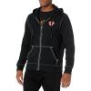 True Religion Men’s Big T Zip Up Hoodie Graphic Sweatshirt – Full Zip Hoodies for Men(Jet Black)