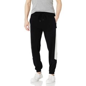 True Religion Mens Colorblocked Jogger Sweatpant(Onyx/Vaporous Grey)