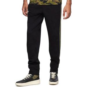 True Religion Men’s Fashion Slim Leg Fit Jogger Sweat Pant(Black/Militant Green)
