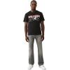 True Religion Buddha Arch Logo T-Shirt for Men – 100% Cotton Graphic Tee with Front & Back Print, Short Sleeve(Jet Black)
