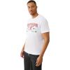 True Religion Buddha Arch Logo T-Shirt for Men – 100% Cotton Graphic Tee with Front & Back Print, Short Sleeve(Optic White)