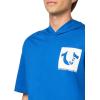 True Religion Men’s Hooded SRS Single Stitch Tee(Pacific Blue)