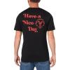 True Religion Mens Ss Have a Nice Day Puff Tee(Jet Black)