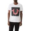 True Religion Men’s Ss Warped Tr Tee(Optic White)