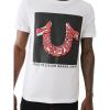 True Religion Men’s Ss Warped Tr Tee(Optic White)