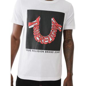 True Religion Men’s Ss Warped Tr Tee(Optic White)
