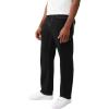 True Religion Men’s Bobby SN Flap Jeans – Relaxed Straight Fit Stretch Denim, 32″ Inseam, Flap Pockets(Black Rinse)