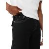 True Religion Men’s Bobby SN Flap Jeans – Relaxed Straight Fit Stretch Denim, 32″ Inseam, Flap Pockets(Black Rinse)