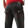 True Religion Ricky SN Flap Super T HS Jeans for Men – 34” – Men’s Denim Pants with Signature Stitching & Flap Pockets(Dagger Black Fade Wash)