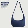 True Religion Women’s Shoulder Bag Purse, Buddha Pocket Hobo Handbag with Adjustable Strap(Dark Denim)
